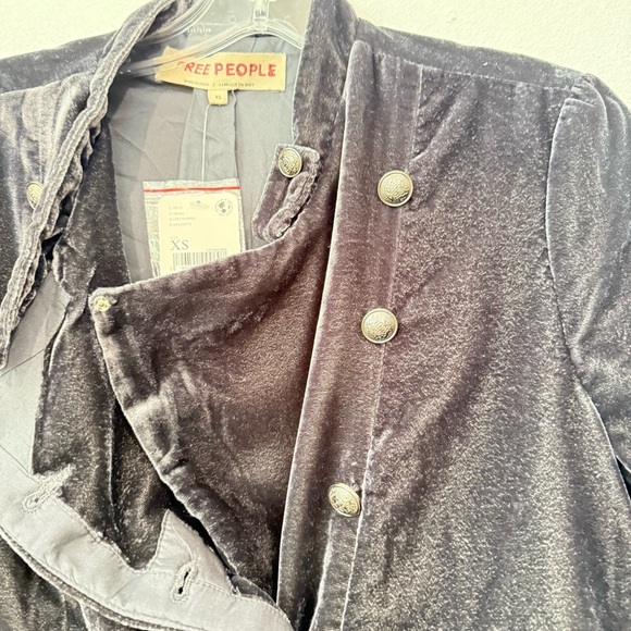 Free People Faye Velvet Jacket Military Style - Picture 3 of 13